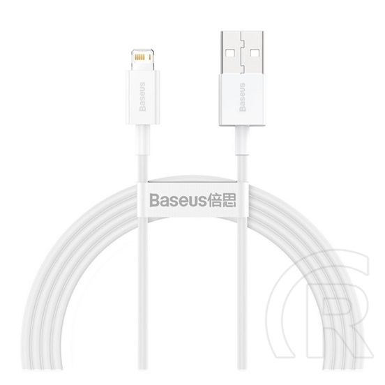 Baseus  superior adatkábel és töltő (usb - lightning 8pin, 2.4a, pd gyorstöltés támogatás, 150cm, törésgátló) fehér