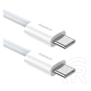Baseus Superior USB adat- és töltőkábel (C dugó / C dugó, 30W, 2 m, fehér)