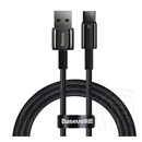 Baseus Tungsten Gold USB adat- és töltőkábel (A dugó / C dugó, 100W, 1 m, fekete)