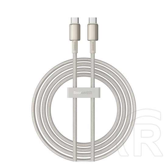 Baseus tungsten gold adatkábel (type-c - type-c, 100w, pd gyorstöltő, 200cm, törésgátló) arany