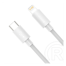 Baseus wisdom adat- és töltőkábel 2 db (USB-C dugó / Lightning 8 pin dugó, 20W, 1,5 m, fehér)