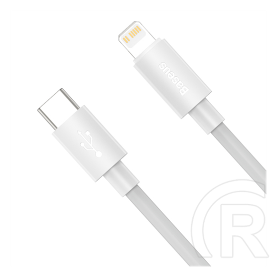 Baseus wisdom adat- és töltőkábel 2 db (USB-C dugó / Lightning 8 pin dugó, 20W, 1,5 m, fehér)