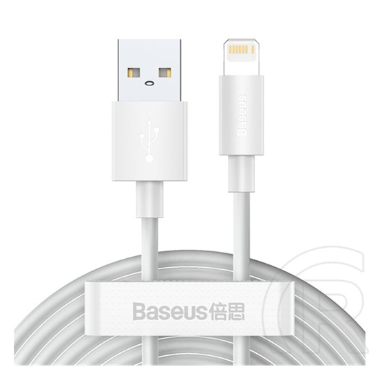 Baseus Wisdom adat- és töltőkábel 2 db (USB-A dugó / Lightning 8 pin dugó, 20W, 1,5 m, fehér)