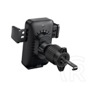 Baseus wisdom pro autós tartó (szellőzőre, automata, 15w, wireless, 360°, 4.7-7.2" méret) fekete