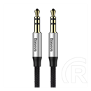 Baseus yiven m30 audió kábel (3.5mm jack - 3.5mm jack, 150cm, cipőfűző minta) fekete