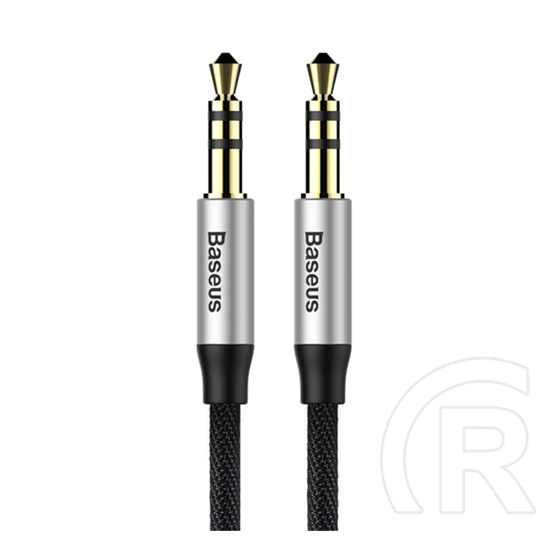 Baseus yiven m30 audió kábel (3.5mm jack - 3.5mm jack, 150cm, cipőfűző minta) fekete