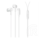 Belkin SoundForm fülhallgató sztereo (Type-C, aktív zajszűrő, mikrofon, felvevő gomb, hangerőszabályzó, fehér)