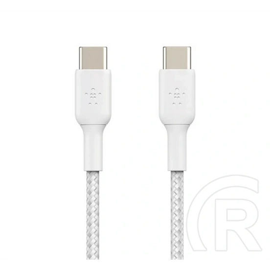 Belkin boostcharge adatkábel (type-c - type-c, 60w, pd gyorstöltő, cipőfűző, 200cm) fehér