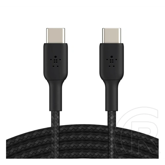 Belkin boostcharge adatkábel (type-c - type-c, 60w, pd gyorstöltő, cipőfűző, 200cm) fekete