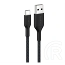 Belkin boostcharge adatkábel (usb - type-c, 15w, gyorstöltő, cipőfűző, 200cm) fekete