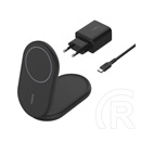 Belkin boostcharge asztali töltő (15w, gyorstöltő, wireless, magsafe, összehajtható, qi2 + tápegység) fekete