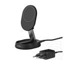 Belkin boostcharge pro asztali töltő (15w, gyorstöltő, wireless, magsafe, dönthető, qi2 + tápegység) fekete