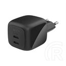 Belkin boostcharge pro hálózati töltő 2 type-c aljzat (50w, gan, pd gyorstöltő) fekete