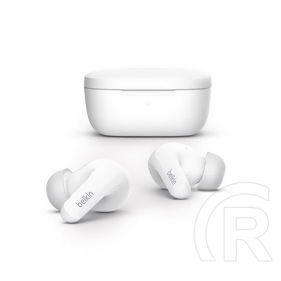 Belkin soundform flow bluetooth fülhallgató sztereo (v5.2, tws, mikrofon, aktív zajszűrő, ipx5 + töltőtok) fehér