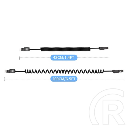 Blackbird Extreme adatkábel 4in1 (USB-A / USB-C / Lightning, 50-200 cm, fekete)