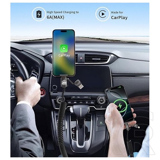 Blackbird Extreme adatkábel 4in1 (USB-A / USB-C / Lightning, 50-200 cm, fekete)