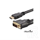 Blackbird HDMI - DVI kábel (HDMI dugó / DVI 24+1 dugó, 2 m, kétirányú)