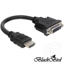 Blackbird átalakító kábel (HDMI-A dugó / DVI 24+5 aljzat, 20 cm)