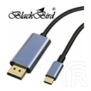 Blackbird átalakító kábel (USB-C - DisplayPort 1.4, 2 m, 2K/4K, fekete)