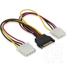 Blackbird tápkábel (Molex 4 tűs dugó / SATA 15 tűs aljzat, 4 tűs aljzat)