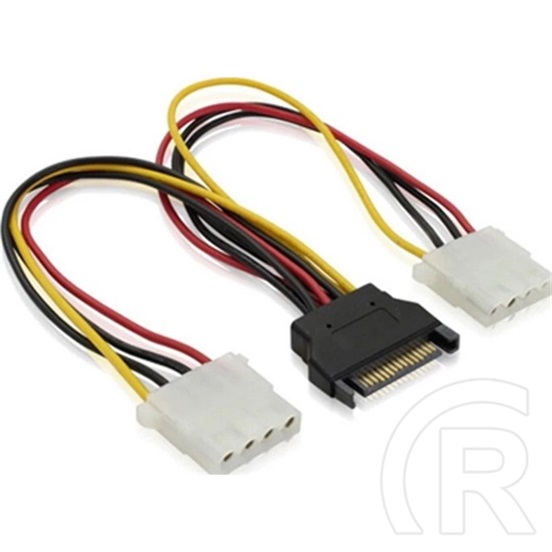 Blackbird tápkábel (Molex 4 tűs dugó / SATA 15 tűs aljzat, 4 tűs aljzat)