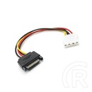 Blackbird tápkábel (SATA 15 pin dugó / Molex 4 pin aljzat, 12 cm)