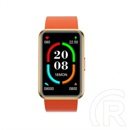 Blackview R5 okosóra (1,57", 200x320, 24 sportmód, 24 órás pulzusmérés, IP68, 260 mAh, narancssárga)