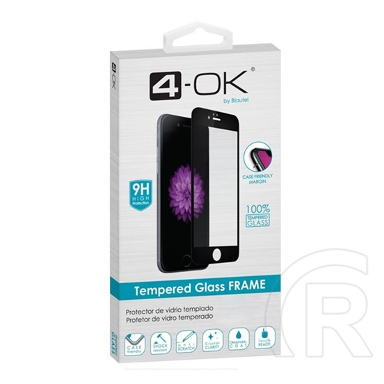 Blautel Apple iPhone 15 4-ok védő üveg (3d full glue, íves, teljes felületén tapad, tok barát, karcálló, 9h) fekete