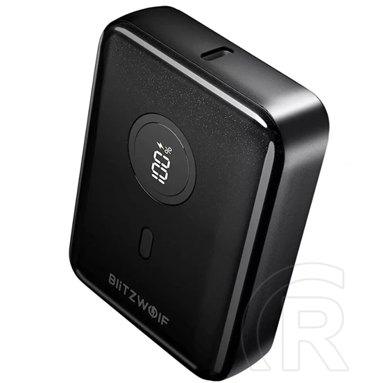 Blitzwolf bw-p21 vésztöltő type-c aljzat (10000mah, 22.5w, 3a, pd gyorstöltő, led jelzés) fekete
