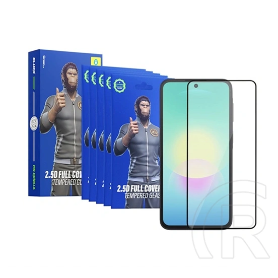 Blueo Samsung A27 5G  silk hd képernyővédő üveg 5db (2.5d, full glue, full cover, tokbarát, 0.33mm, 9h) fekete
