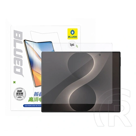 Blueo Samsung Z Fold8 Ultra hd képernyővédő fólia (oleofób felület, karcálló, belső kijelző + segédkeret) átlátszó