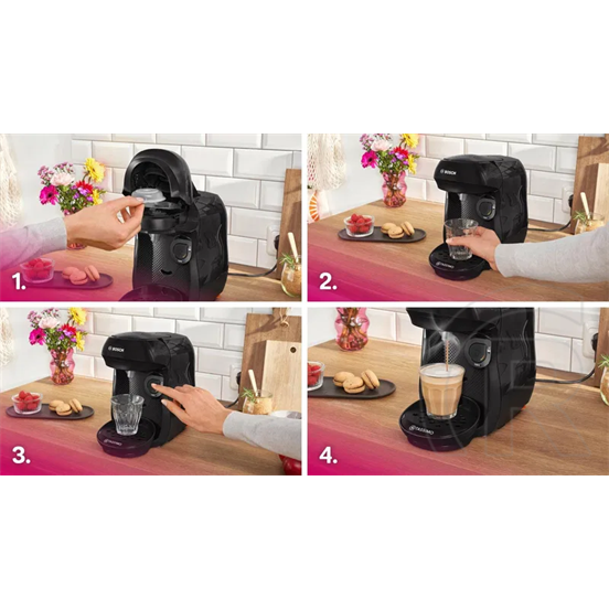 Bosch 102E Tassimo Happy kapszulás kávéfőző, fekete