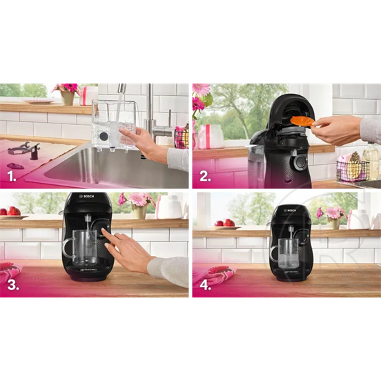 Bosch 102E Tassimo Happy kapszulás kávéfőző, fekete