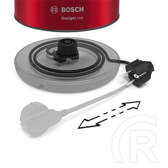 Bosch TWK3P424 DesignLine vízforraló (piros-fekete)