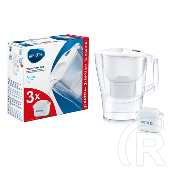 Brita Aluna vízszűrő kancsó 2,4L (fehér) - kezdő csomag, 3 db Maxtra+ szürővel