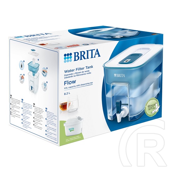 Brita Flow vízszűrő kancsó (kék, 8,2 L) + Maxtra Pro szűrő patron