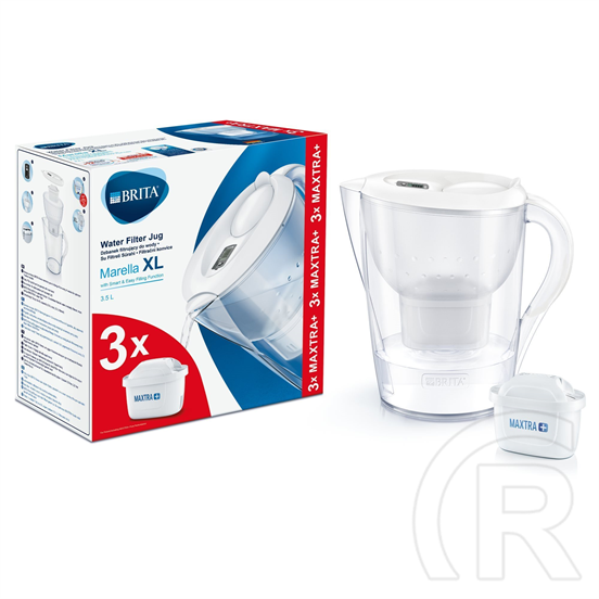 Brita Marella XL vízszűrő kancsó 3,5L (fehér) - kezdő csomag, 3 db Maxtra+ szürővel