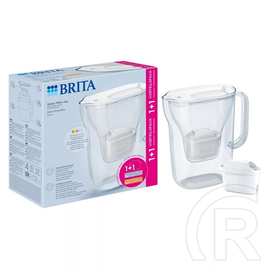 Brita Style Essential vízszűrő kancsó (fehér, 2,4 L) + 1+1db Maxtra Pro szűrő patron