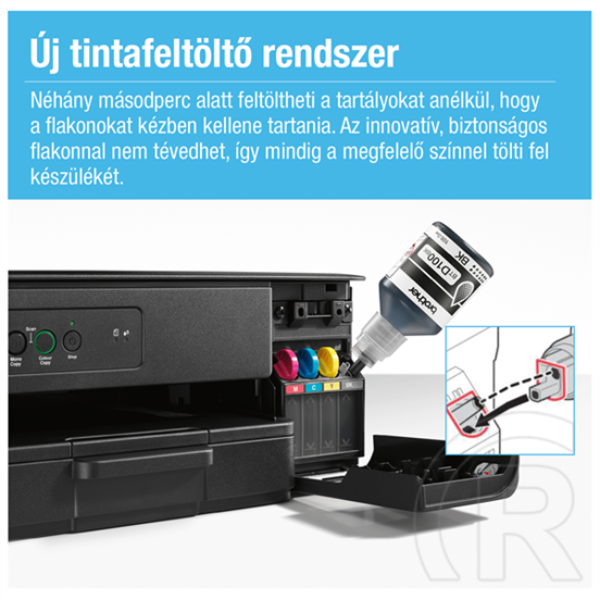 Brother DCP-T230W tintasugaras multifunkciós nyomtató (színes, 16 lap/perc, 6000x1200 dpi, USB 2.0, manuál duplex, 150 l