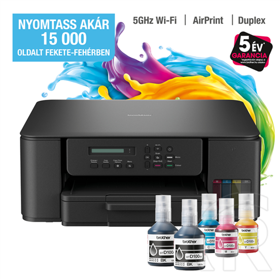 Brother DCP-T530W nyomtató (multifunkciós, színes, tintasugaras, duplex, A4, WiFi/USB, 16 lap/perc, 128MB)