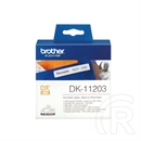 Brother DK-11203 címke (17 mm x 87 mm, elővágott, fehér alapon fekete, 400 db)