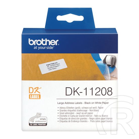 Brother DK etikett, 38mm x 90mm, (400 db/doboz)