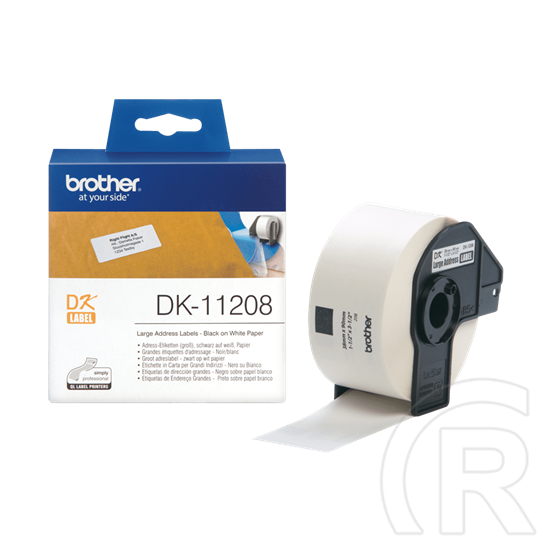 Brother DK etikett, 38mm x 90mm, (400 db/doboz)