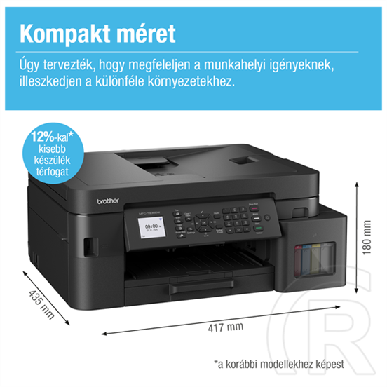 Brother MFC-T930W (A4, színes tintasugaras multifunkciós, 13 lap/perc, WiFi/USB/LAN, 6000x1200 dpi, ADF, duplex, 128MB)
