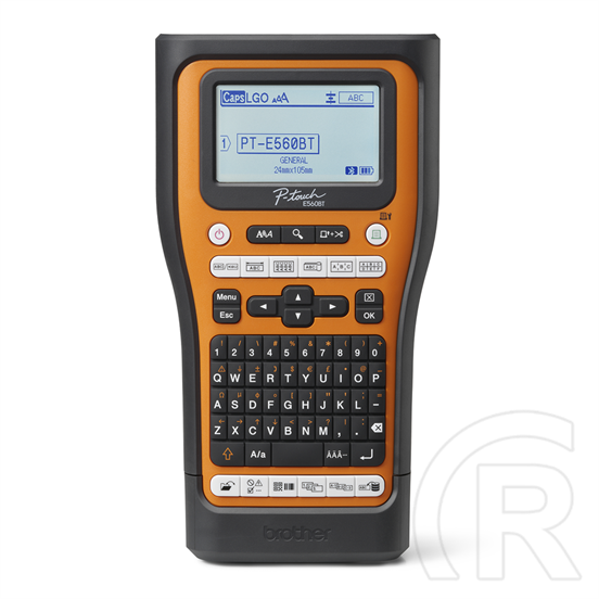 Brother PT-E560BTVP címkéző (QWERTY billentyűzet, TZe szalag 3,5–24 mm, tölthető Li-ion akkumulátor, Bluetooth 5.0, USB,