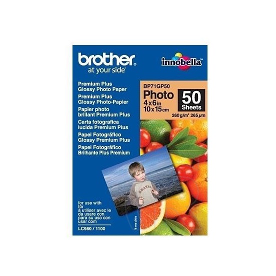 Brother Prem Plus Prémium fényes fotópapír (10x15cm, 50 lap, 260 g)