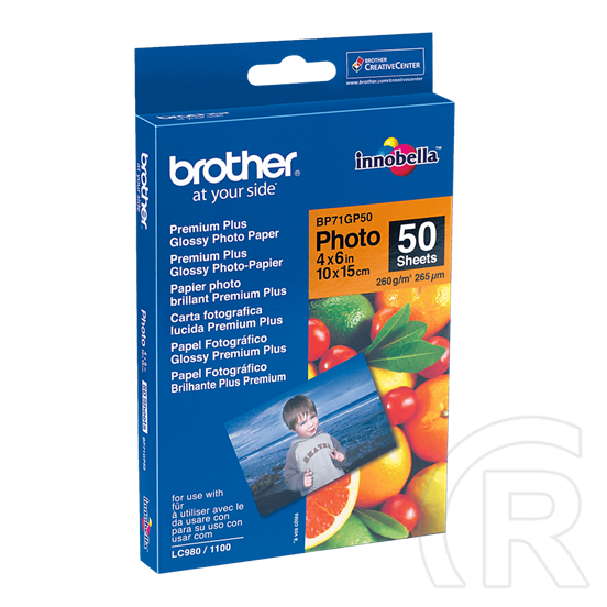Brother Prem Plus Prémium fényes fotópapír (10x15cm, 50 lap, 260 g)