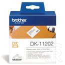 Brother etikett DK-11202 (62 mm x 100 mm, elővágott, papír, direkt termál, öntapadó, fehér alapon fekete, 300 db)