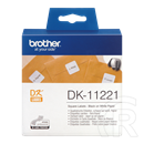 Brother etikett címke DK-11221 (23 x 23 mm, négyzet alakú, elővágott, papír, 1000 db, fehér alapon fekete)