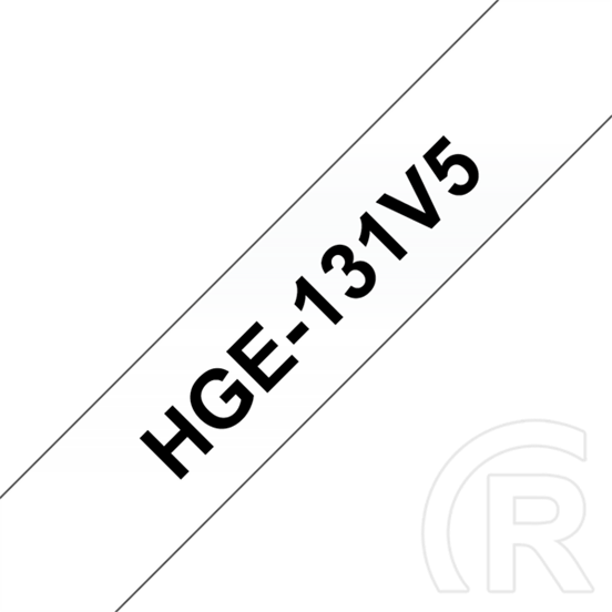 Brother szalag HGe-131 (12 mm, 8 m, átlátszó alapon fekete, nagy sebességű, 5 db/csomag)